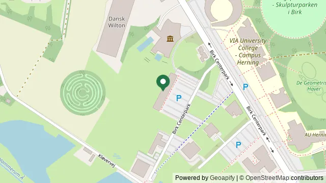 Kort der viser, hvor Nordvet Svinerådgivning ligger: Birk Centerpark 24, 7400 Herning