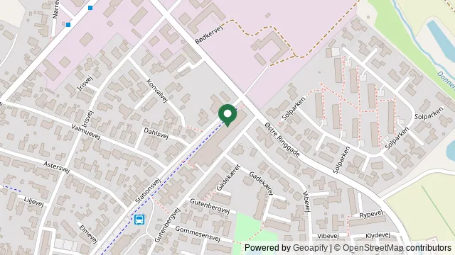 Kort der viser, hvor Dronninglund Dyrlæger ligger: Stationsvej 28, 9330 Dronninglund