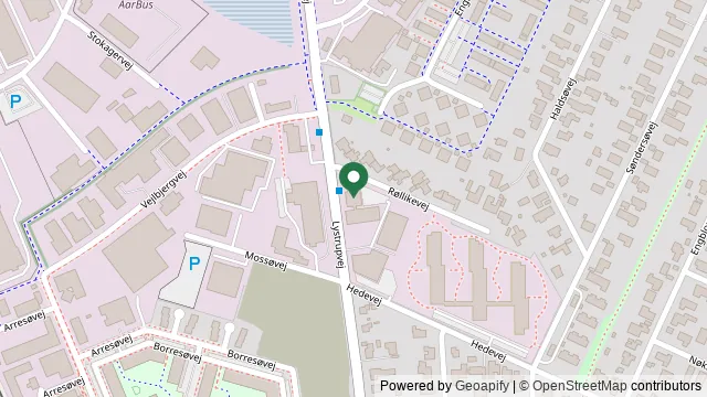 Kort der viser, hvor Risskov Dyrehospital ligger: Lystrupvej 50, 8240 Risskov